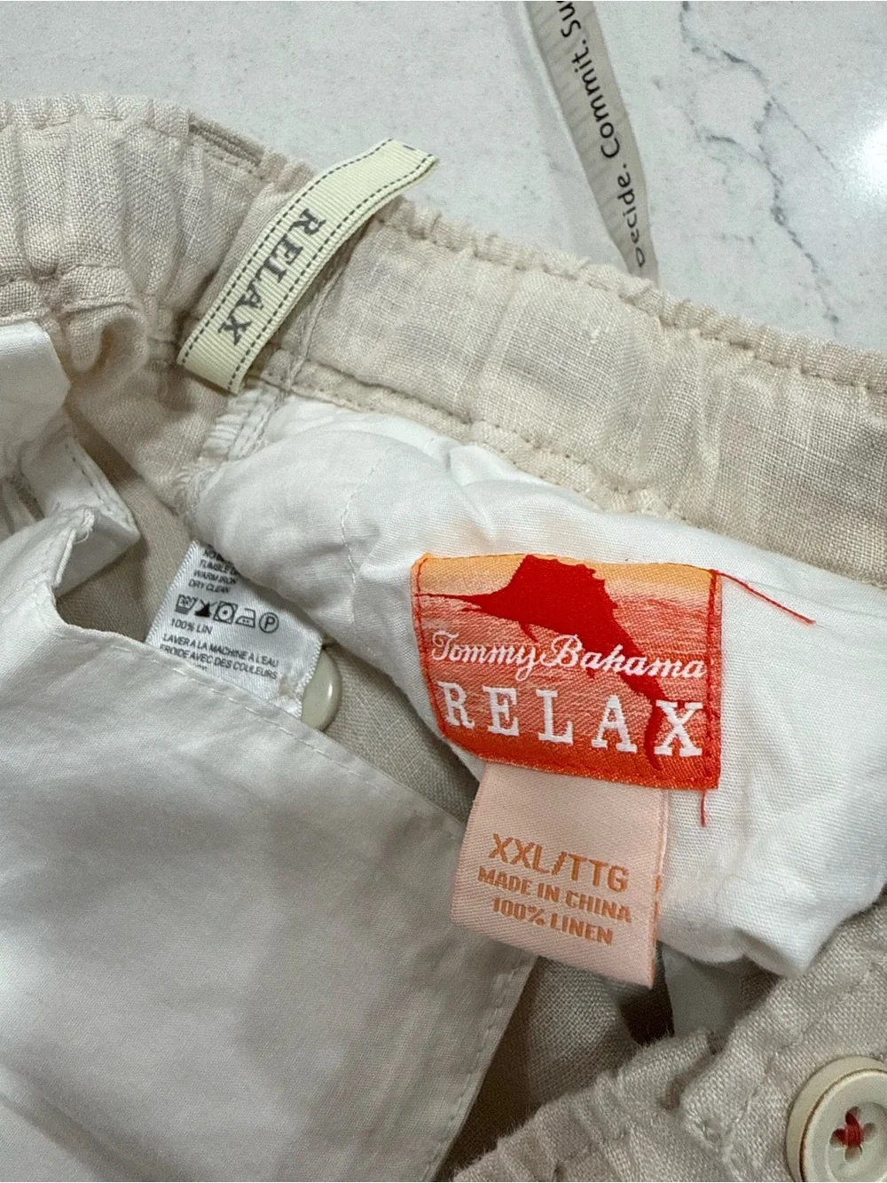 Tommy Bahama cream linen